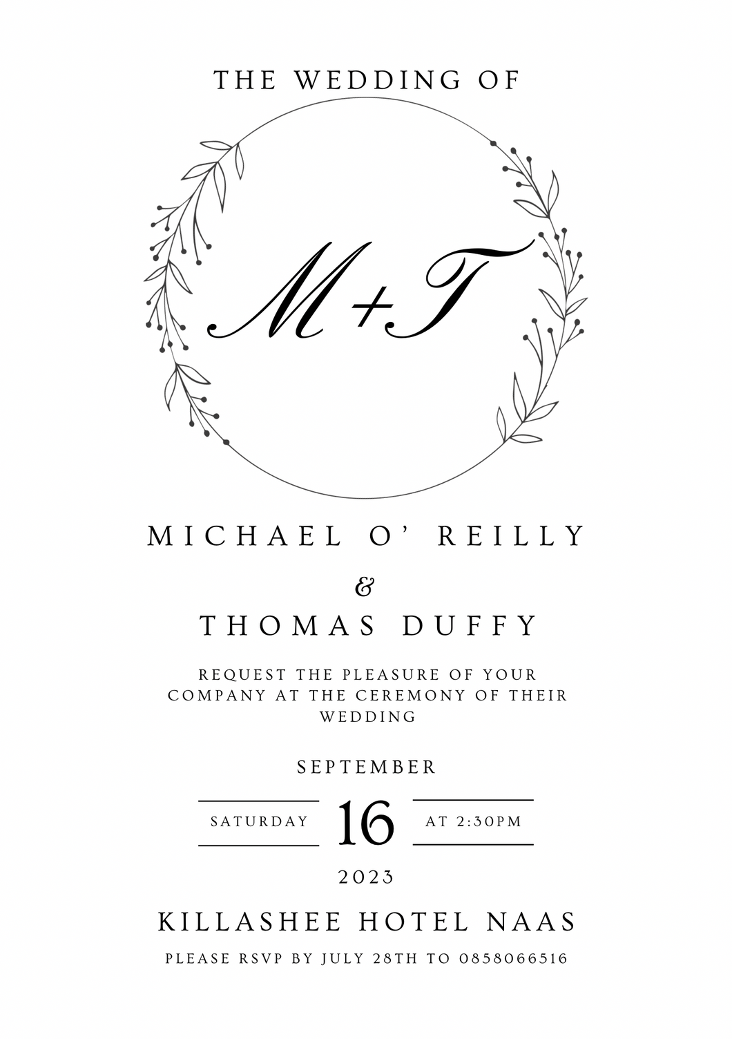 Editable Wedding Invite