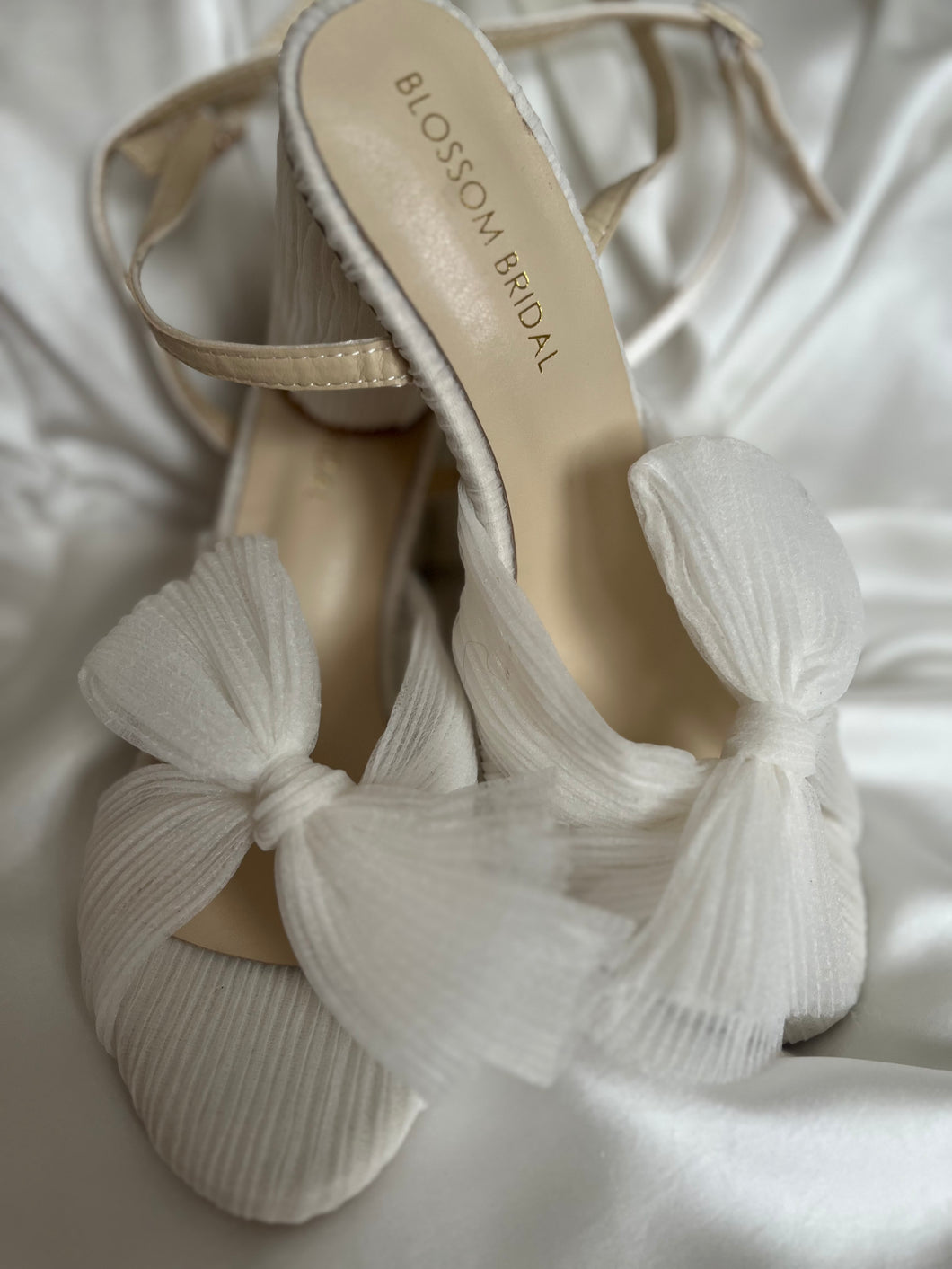 Blossom Bridal Chiffon Bow Heel