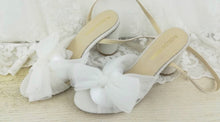 Load image into Gallery viewer, Blossom Bridal Chiffon Bow Heel
