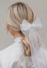 Load image into Gallery viewer, Lola Pearl Bow Hair Clip
