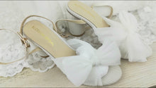 Load image into Gallery viewer, Blossom Bridal Chiffon Bow Heel
